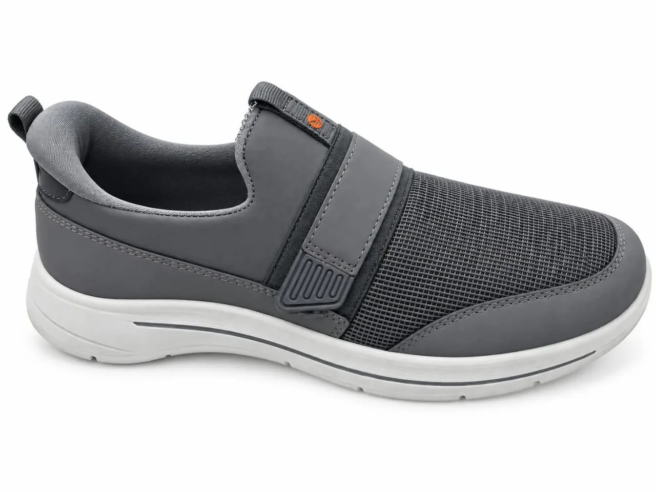 ch-shoe-46-grey-02 Men's Grey Velcro Athletic Shoes - Image 1