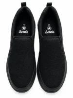 Men's Black Mesh Slip-On Shoes - Image 3