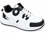 Women's White-Black Chunky Sneakers