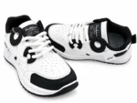 Women's White-Black Chunky Sneakers - Image 3