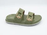 Women's Double-Strap Gold-Buckle Chappal