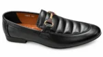 Men's Quilted Vamp Bar-Ornament Loafers