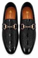 Men's Embossed Gold-Bit Loafers - Image 2