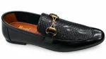 Men's Embossed Gold-Bit Loafers
