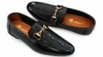 Men's Embossed Gold-Bit Loafers - Image 3