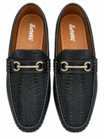 Men's Embossed Metal-Bit Loafers - Image 3