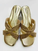 Women's Crystal Cross-Strap Chappal - Image 3