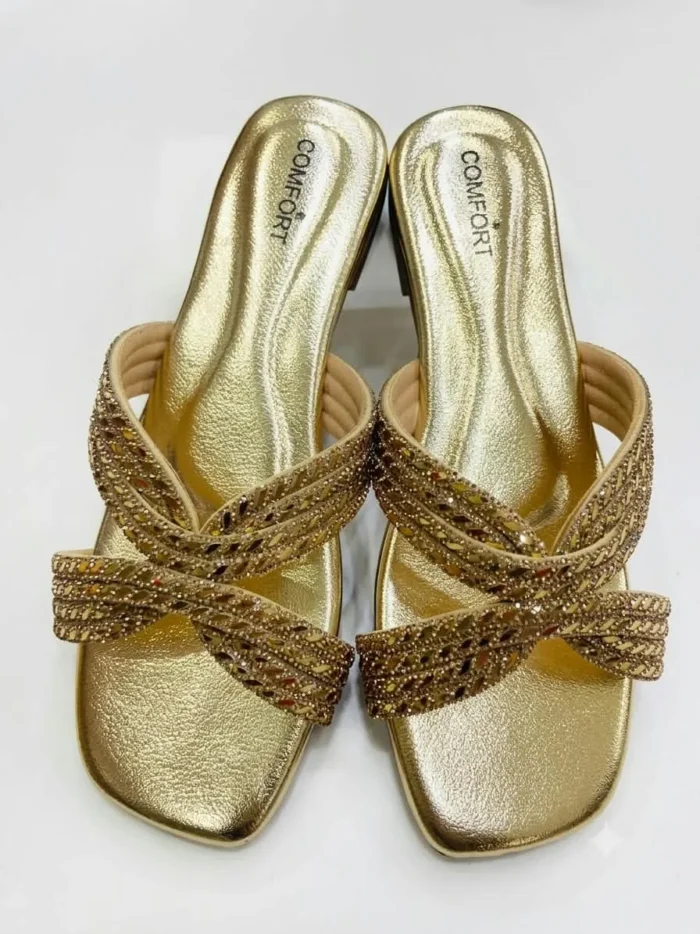 Click Crystal Fast Women’s Crystal Cross-Strap Sandals – comforthub.pk