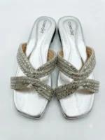 Women's Crystal Cross-Strap Chappal - Image 6